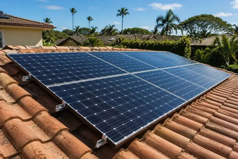 Installation de panneaux solaires à la Lande-Chasles